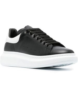 McQueen Oversize Leather Sneakers - Black