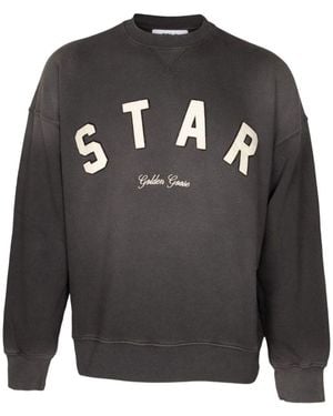 Golden Goose Logo Cotton Sweatshirt - Grey