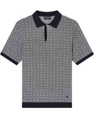 Emporio Armani Cotton Polo Shirt - Grey