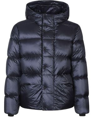Add Down Jacket With Logo - Blue