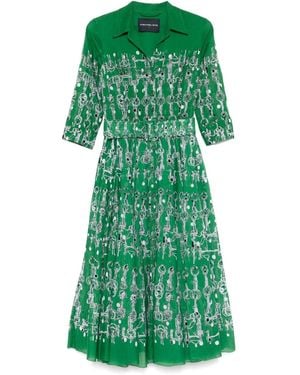Samantha Sung Abito Aster Midi - Verde