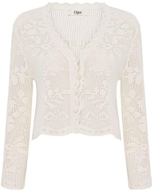 Chloé Cotton Cardigan - White