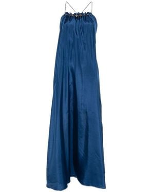 Zimmermann Embellished Halter Neck Maxi Dress - Blue