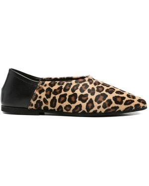 babú Milano Leopard Ballet Flats - White