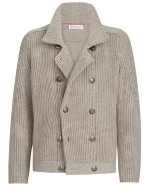 Brunello Cucinelli Cashmere Cardigan - Grey