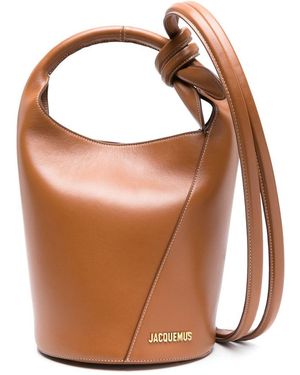Jacquemus Borsa A Secchiello Le Petit Tourni - Marrone