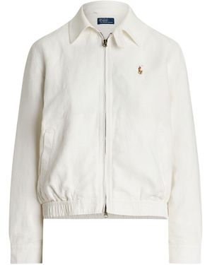 Polo Ralph Lauren Bomber Jacket With Logo - White