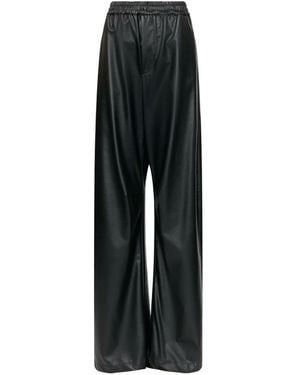 MM6 by Maison Margiela Faux Leather Trousers - Black