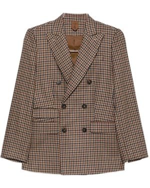 Max Mara Double-Breasted Wool Jacket - Brown