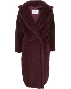 Max Mara Tedgirl Wool Coat - Purple