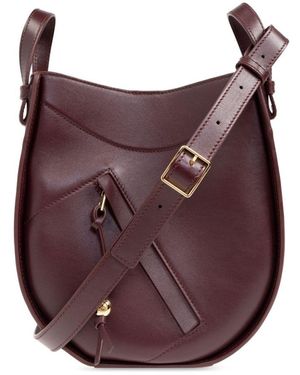 Loewe Hammock Leather Shoulder Bag - Purple