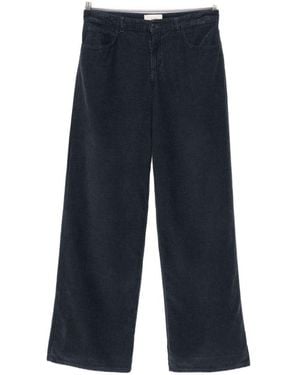 The Row Eglitta Velvet Trousers - Blue