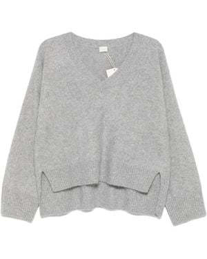 C.t. Plage Wool V-Necked Jumper - Grey
