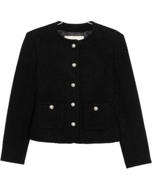 DUNST Wool Tweed Jacket - Black