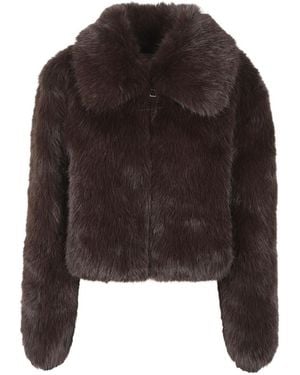 Frankie Shop Hope Faux Fur Jacket - Brown