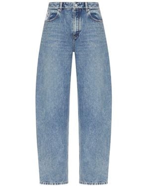 Alaïa Round Denim Jeans - Blue