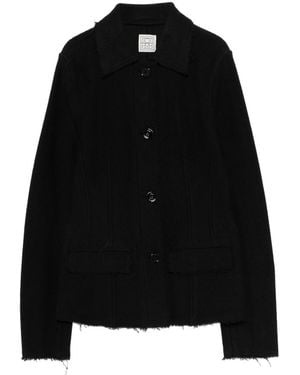 TOTEME Raw Hem Cotton Jacket - Black