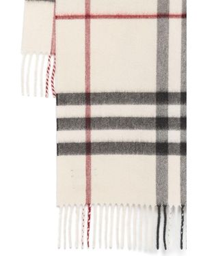 Burberry Giant Check Cashmere Scarf - Natural