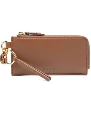 Gucci Animation Porta Carte Credito - Brown