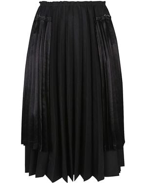 Comme des Garçons Pleated Midi Skirt - Black