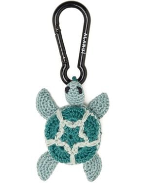 Alanui Turtle Crochet Keyring - Green