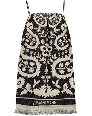 Zimmermann Rhiannon Printed Mini Dress - Black