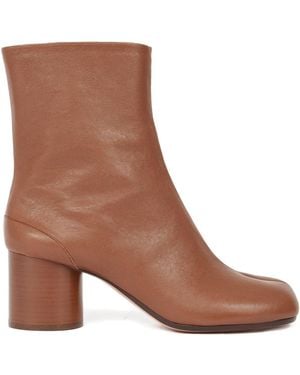 Maison Margiela Tabi Leather Ankle Boots - Brown