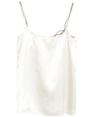 Alysi Satin Top - White