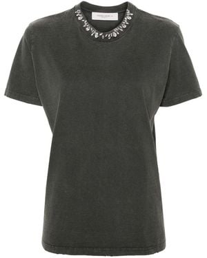 Golden Goose Crystal-Embellished Cotton T-Shirt - Green