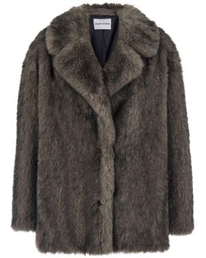 Stand Studio Angelika Faux Fux Coat - Grey