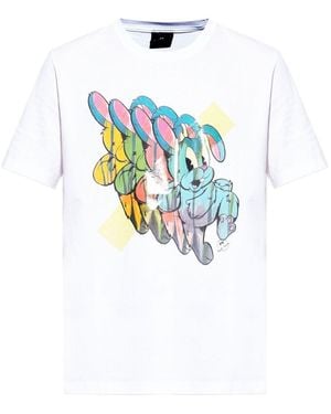Paul Smith Bunny Repeat Cotton T-Shirt - White