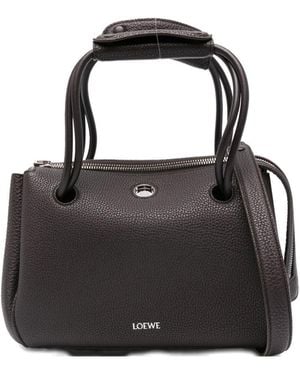 Loewe Madrid Small Leather Handbag - Black