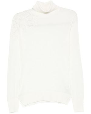 Ermanno Scervino Wool Turtle-Neck Sweater - White