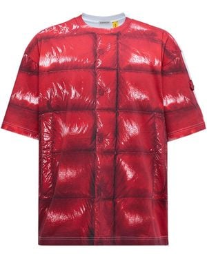 Moncler x A$AP ROCKY Short Sleeve Front Paddet T-Shirt - Red