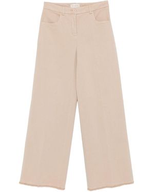 Via Masini 80 Cotton Wide-Leg Trousers - White