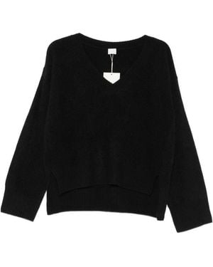 C.t. Plage Wool V-Necked Jumper - Black