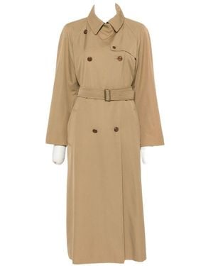 Max Mara Wool Blend Trench Coat - Natural