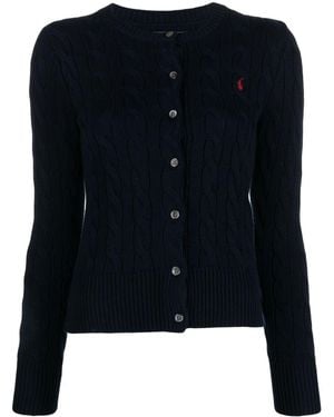 Polo Ralph Lauren Cardigan With Logo - Blue