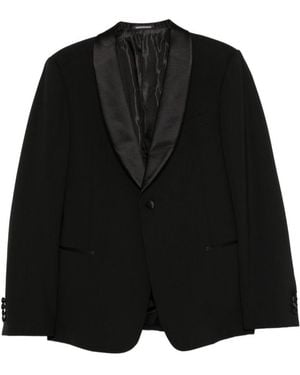 Emporio Armani Wool Tuxedo Suit - Black