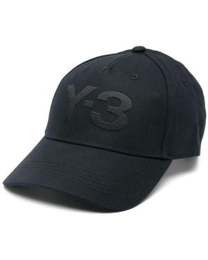 Y-3 Logo Cotton Baseball Cap - Blue