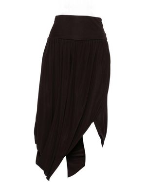 Alaïa Twisted Midi Skirt - Black