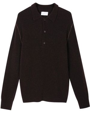 Diana Studio Bouclé Polo - Black