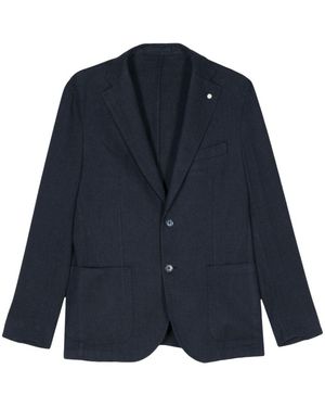 Luigi Bianchi Jacket With Logo - Blue