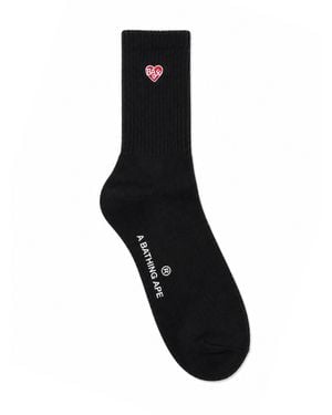 A Bathing Ape One Point Ape Head Sock - Black