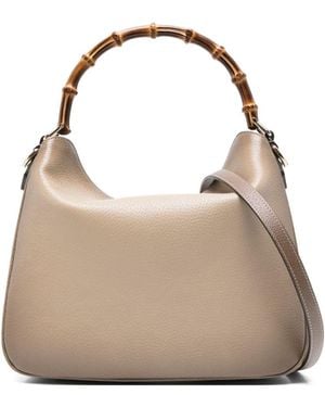 Gucci Diana Medium Leather Handbag - Natural