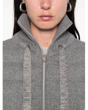 Herno Cashmere And Wool Padded Jacket - Grey