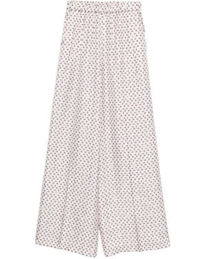 Max Mara Silk Trousers - White