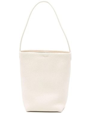 The Row Park Tote Small Leather Tote - White