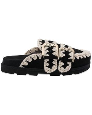 Mou Bio Low Slippers - Black