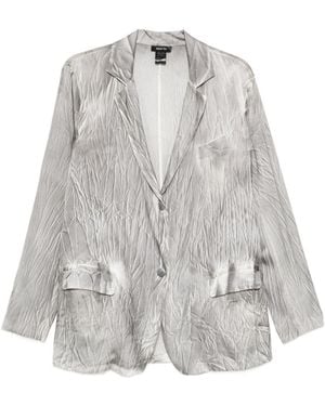 Avant Toi Silk Double-Breasted Jacket - White